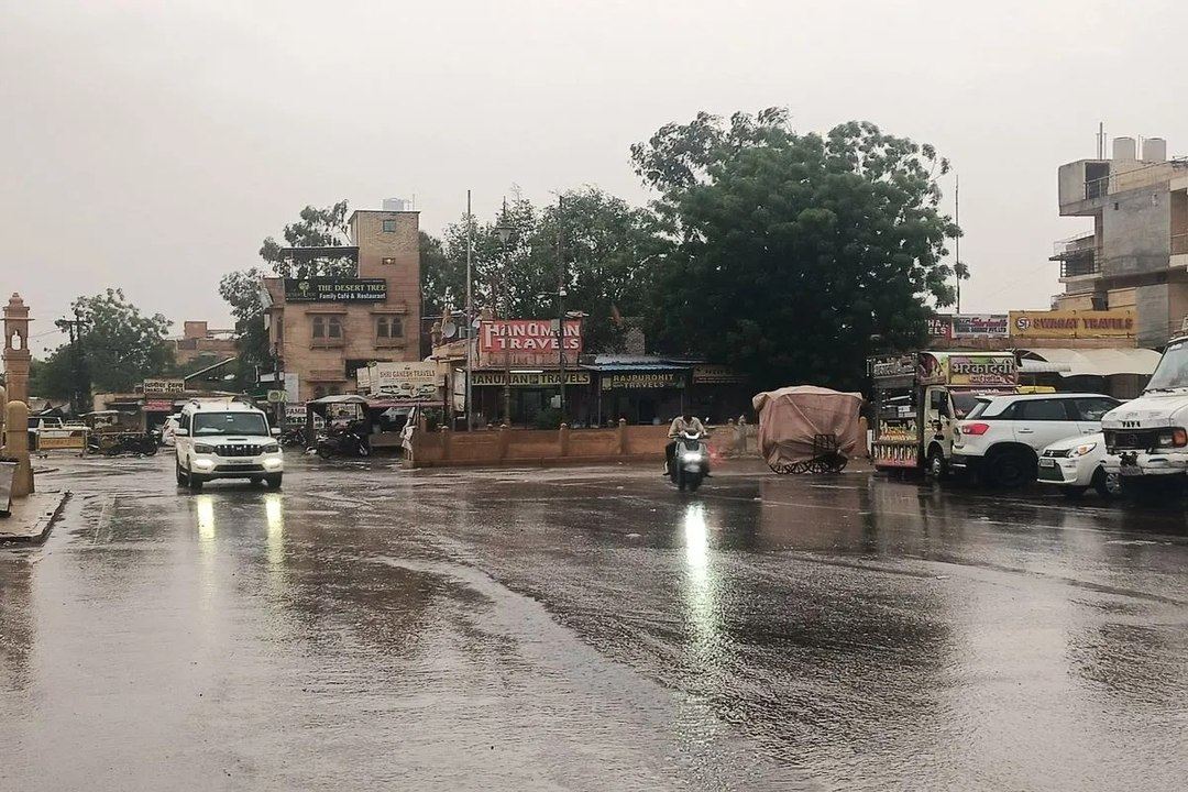 स्वर्णनगरी और पोकरण में शनिवार शाम हुई बूंदाबांदी