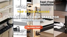 Under Desk Cable Trays For Hidden Wires: Top 5 Best Sellers - 1pc Under Desk Cable Management Tray, Cable Organizer & Wi...