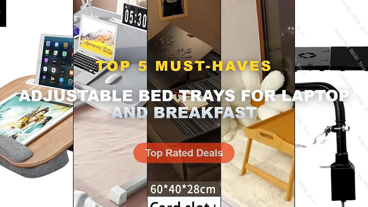 Why Everyone Is Buying Adjustable Bed Trays For Laptop And Breakfast - Portable Foldable Laptop Bed Table Adjustable Hei...