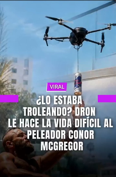 Un curioso momento protagonizó el peleador irlandés Conor McGregor, quien fue captado recibiendo una bebida energizante… ¡desde un dron!