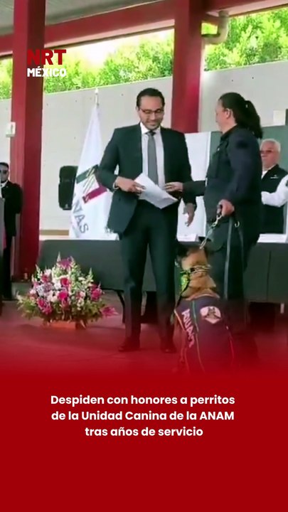 Despiden con honores a perritos de la Unidad Canina de la ANAM tras años de servicio