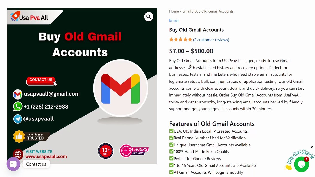 Safe Methods to Buy Old Gmail  Accounts Online