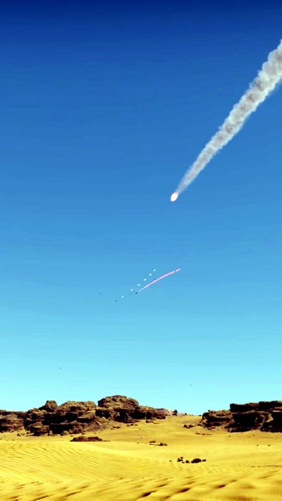 2S6 Tunguska Surface-to-Air Missile Intercepts a JAS 39 Gripen