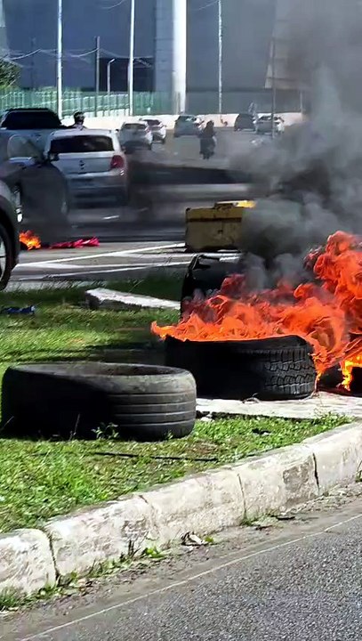 Protesto na Madeireira Brotas, em Pernambués