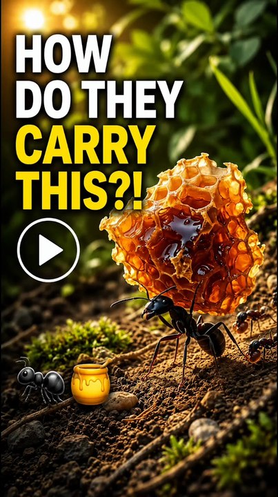 How Do Ants Carry Food So Much Bigger Than Themselves? 🤯🐜