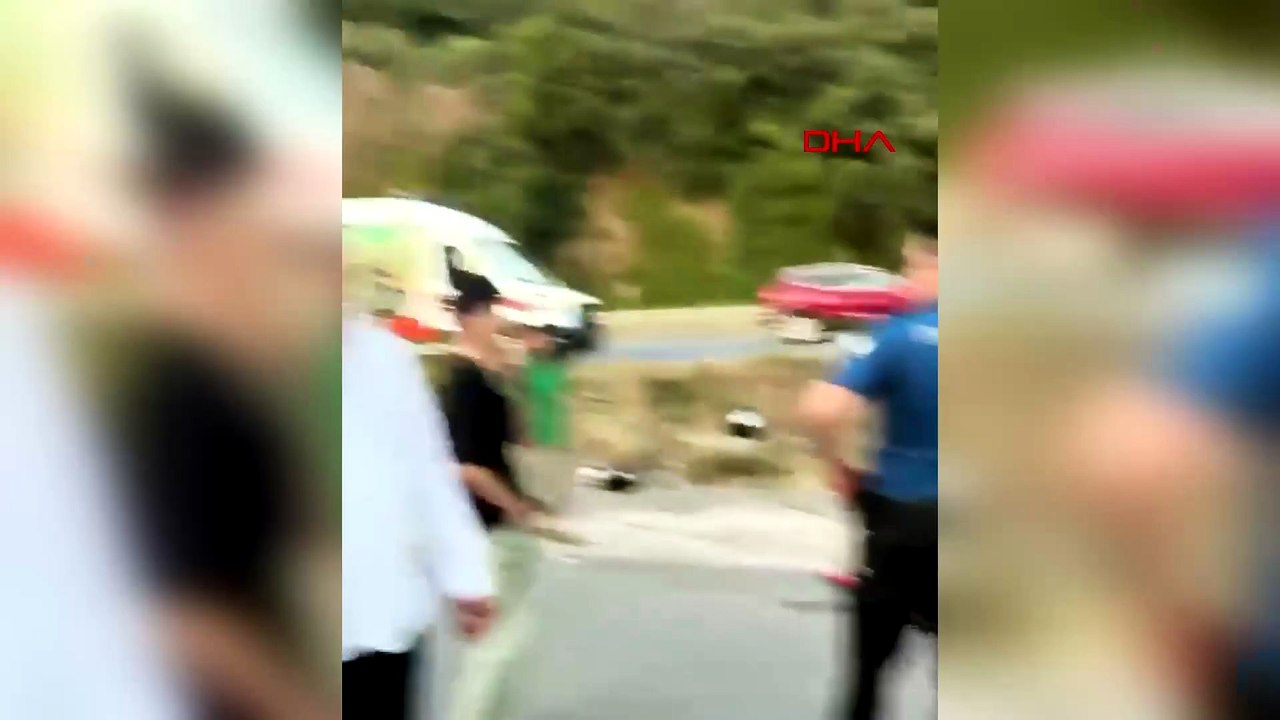 Yan yola düşüp, TIR’a çarpan otomobilin sürücüsü yaşamını yitirdi