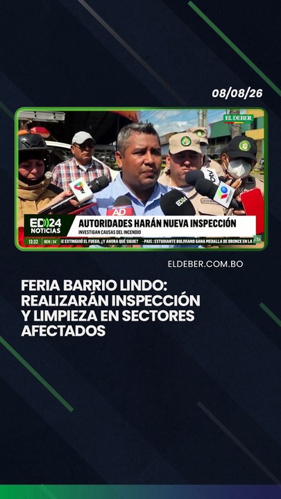 FERIA BARRIO LINDO: REALIZARÁN INSPECCIÓN Y LIMPIEZA EN SECTORES AFECTADOS