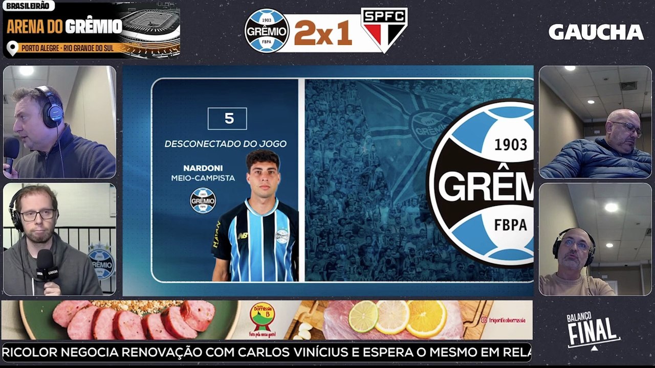 Cotação de Grêmio 2x1 São Paulo