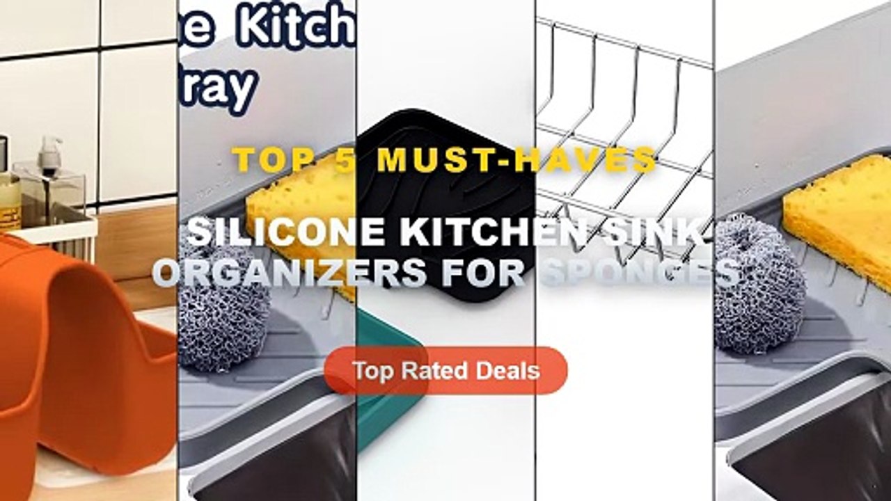 Best Silicone Kitchen Sink Organizers For Sponges on AliExpress | Review - Sponge Holder for Kitchen Sink, Silicone Sink...
