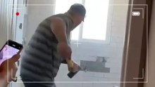 CEO furioso destroza el baño y lo graban todo