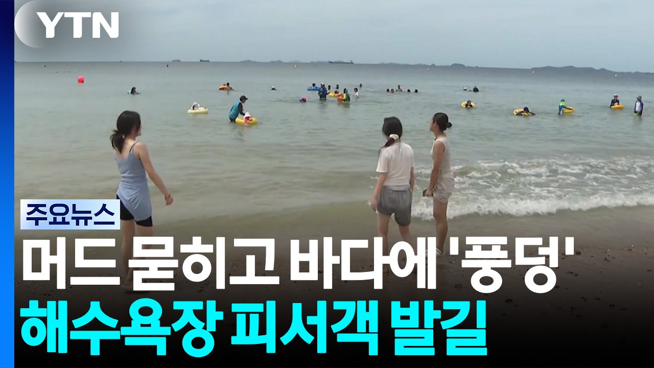 머드 묻히고 바다에 '풍덩'...해수욕장 피서객 발길 / YTN