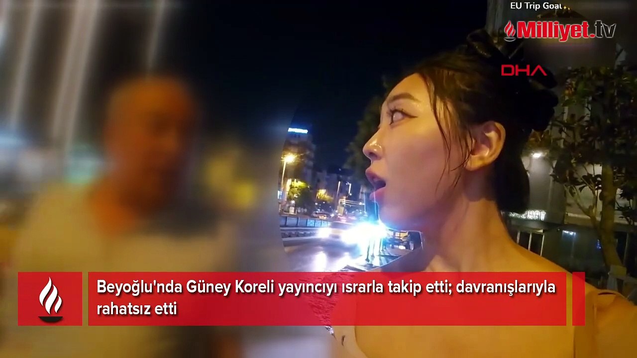 Taksim’de Koreli fenomene akılalmaz taciz! Her şey canlı yayında yaşandı