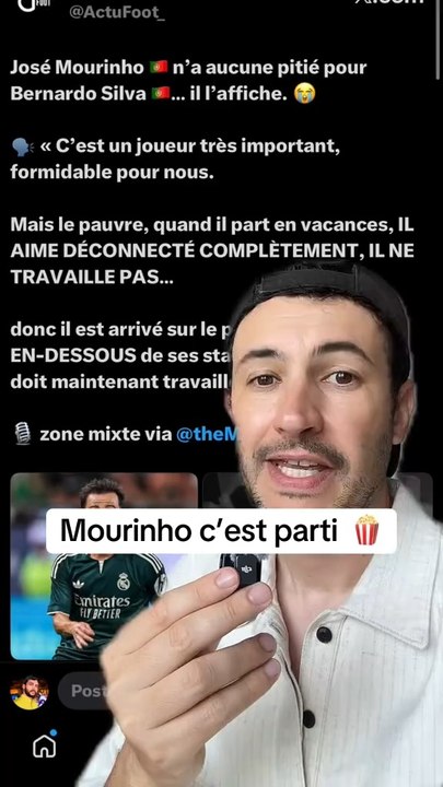 🍿 Mourinho dezingue déjà un joueur : il s’agit...