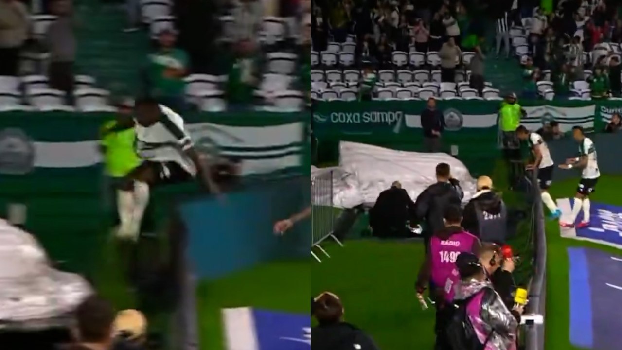 Marco gol, salta la valla y desaparece del terreno de juego