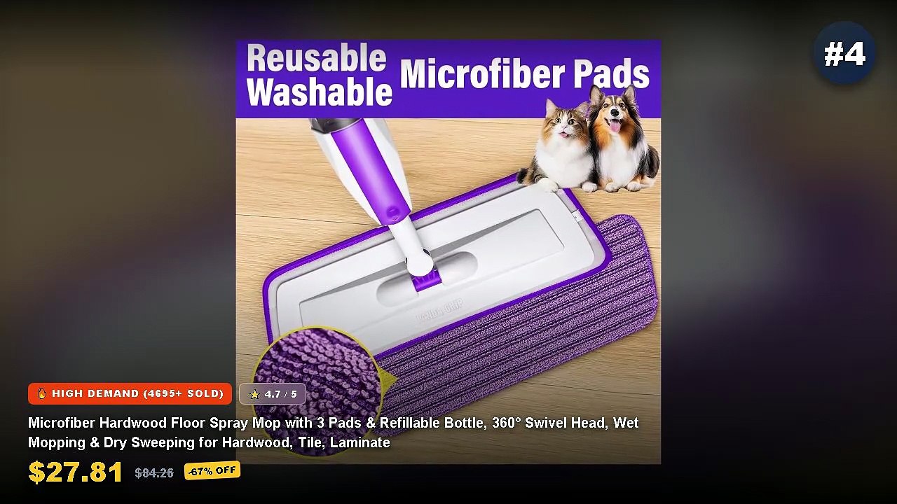Amazing Refillable Spray Mops For Hardwood Floo...