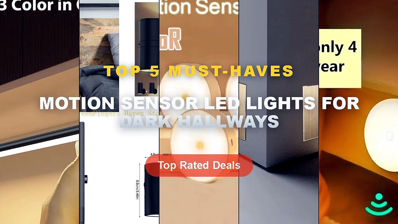 Top 5 Best Motion Sensor LED Lights For Dark Hallways (Must Have!) - F68D LED Night Light with Motion Sensors Indoor Nig...