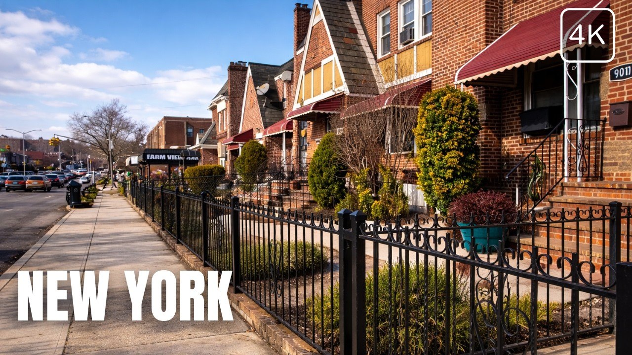 4K NYC Walking Tour | Explore the non tourist side of NYC in Queens relaxed residential atmosphere