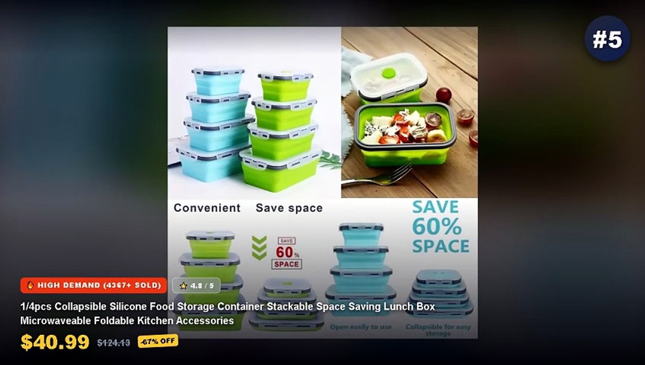 Top 5 Best Collapsible Silicone Food Containers For Tiny Fridges (Must Have!)