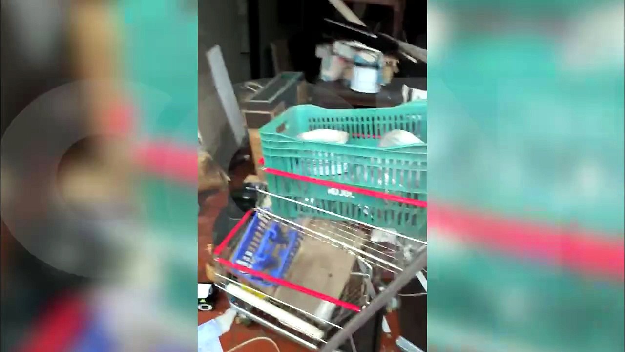 Vídeo mostra depósito revirado após invasão e furto no Cancelli