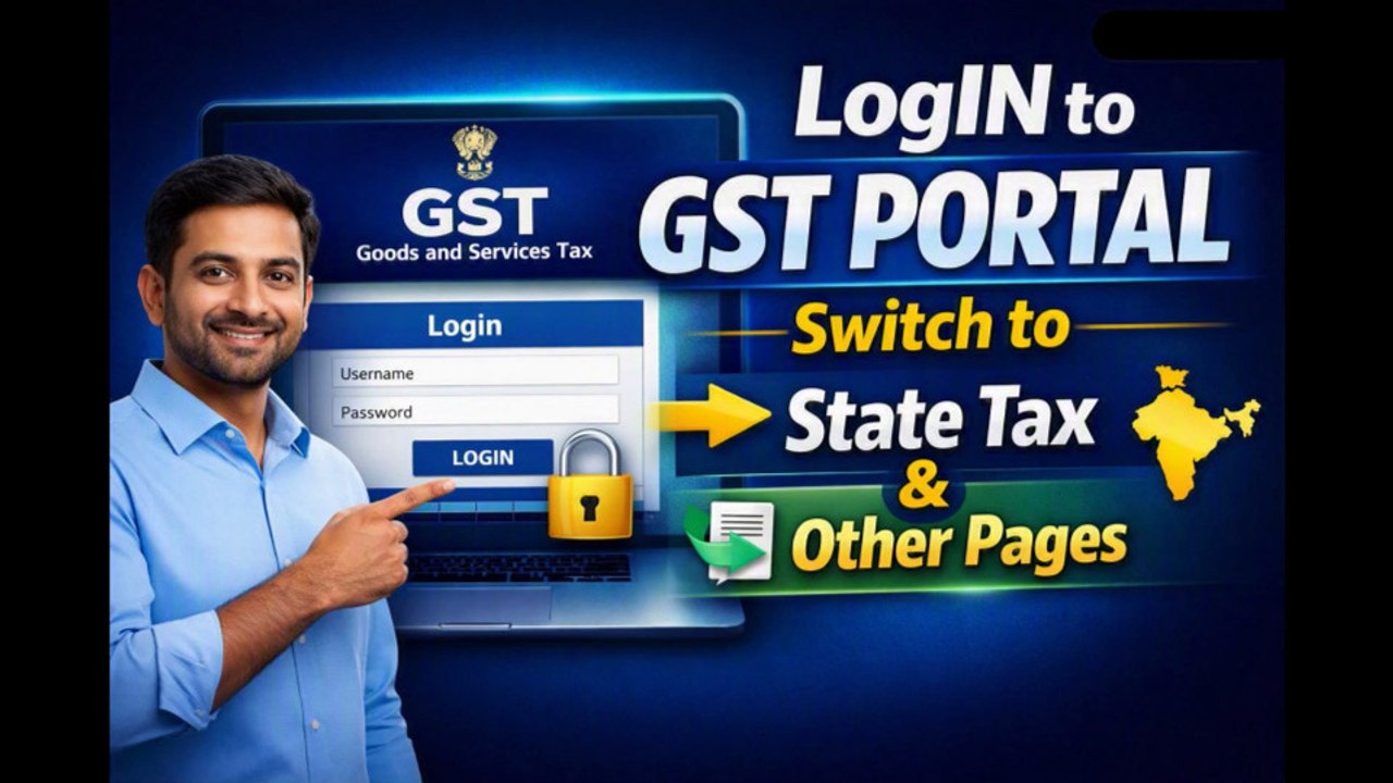 LogIn to GST Portal and Switch to State Tax Portal #online #gstportal #gstlaw