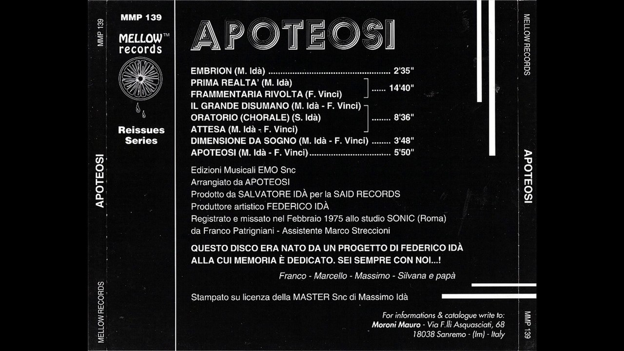 Apoteosi — Apoteosi 1975 (Italy, Symphonic Prog...