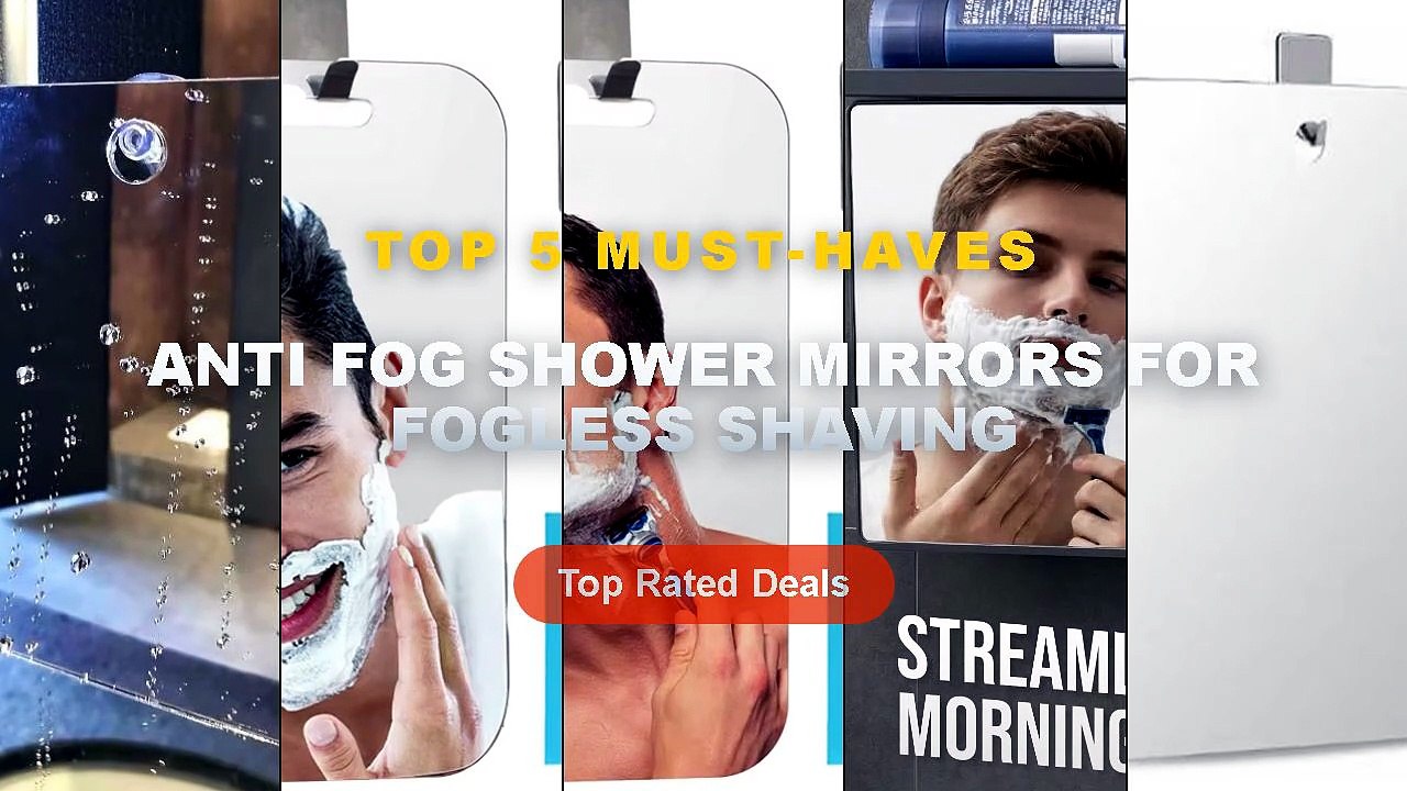 Anti Fog Shower Mirrors For Fogless Shaving: Top 5 Best Sellers - GYTB Shower Mirror Shatterproof 12X8 Inch Fogless For ...