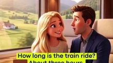 TRAVELING BY TRAIN TOGETHER 🚆 Romantic English Conversation
