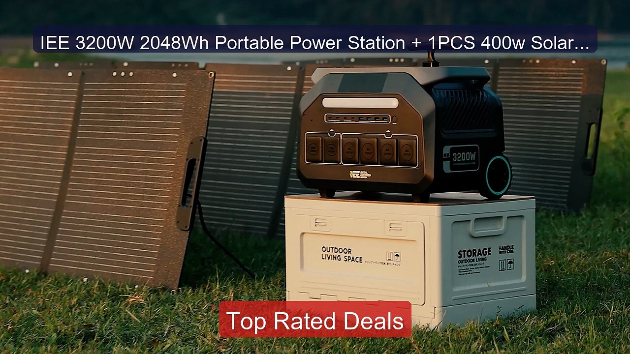 IEE 3200W 2048Wh Portable Power Station + 1PCS 400w Solar Pane... -- Best Buy 2026 | Great Quality!