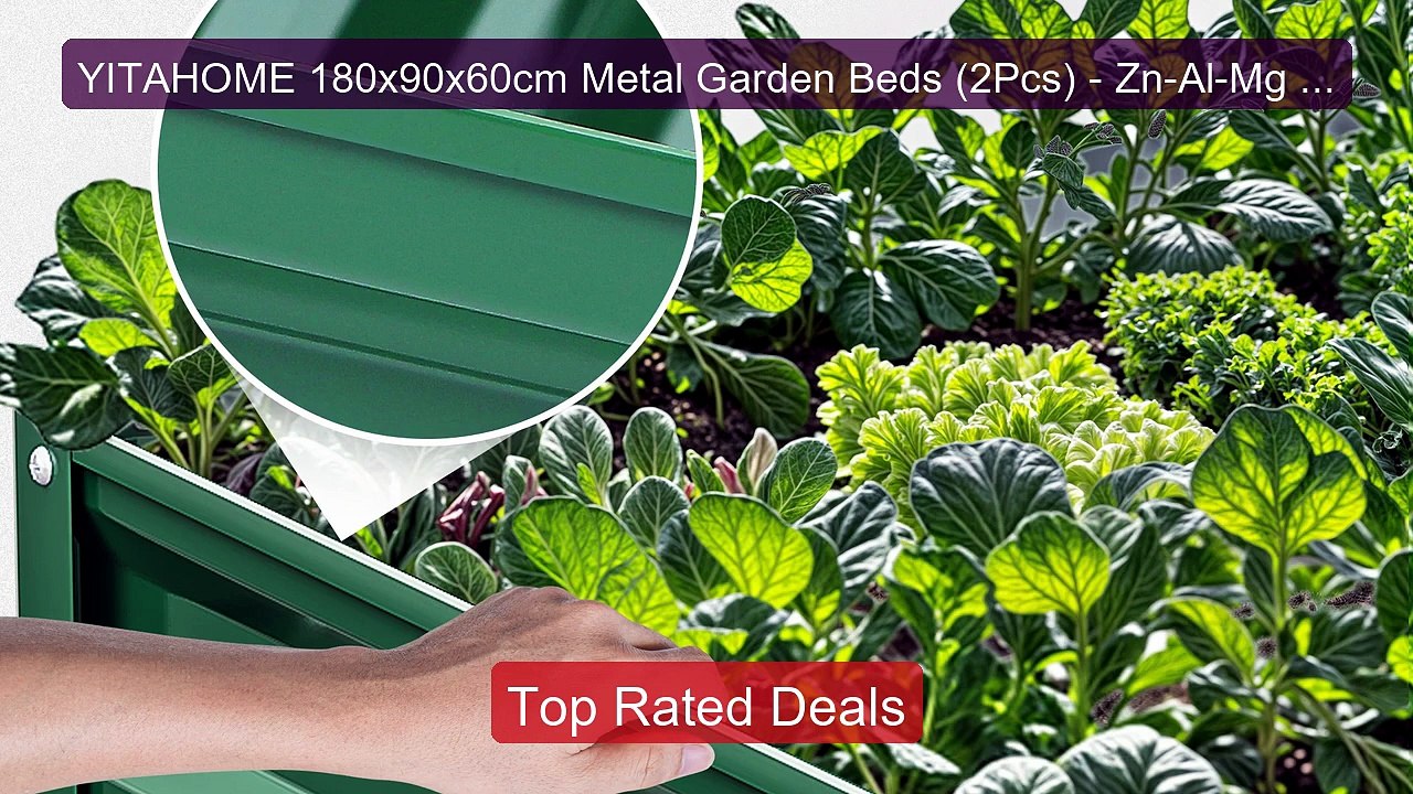 YITAHOME 180x90x60cm Metal Garden Beds (2Pcs) - Zn-Al-Mg Stee... -- Amazing Value 2026 | Must Have!