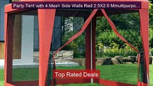 Party Tent with 4 Mesh Side Walls Red 2.5X2.5 Mmultipurpose... -- Top Pick 2026 | Unbeatable Price!