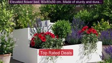 Elevated flower bed, 80x80x50 cm. Made of sturdy and durable m... -- Best Buy 2026 | Great Quality!