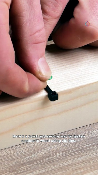 Fasten cables to wood in seconds with zip ties 🛠️