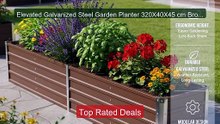 Elevated Galvanized Steel Garden Planter 320X40X45 cm Bronze for G... -- Best Deal 2026 | Shop Now!