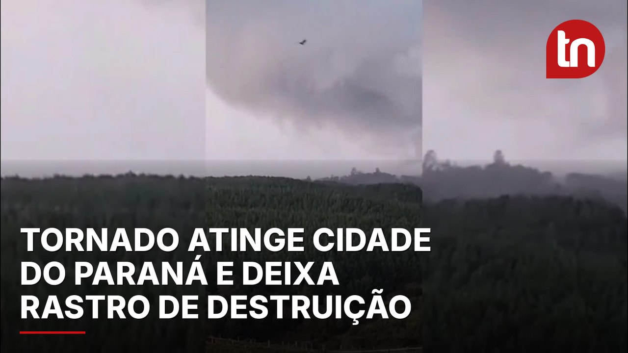 Tornado atinge cidade do Paraná e deixa rastro de destruição