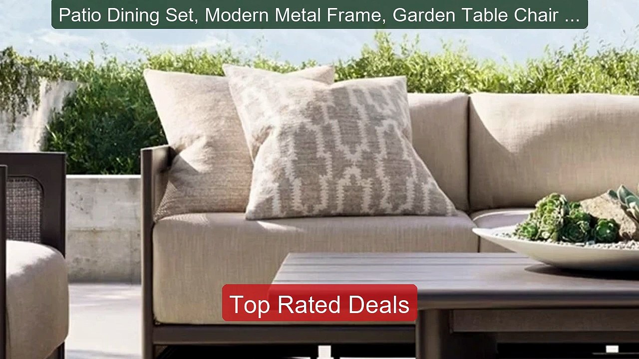Patio Dining Set, Modern Metal Frame, Garden Table Chair Se... -- Top Pick 2026 | Unbeatable Price!