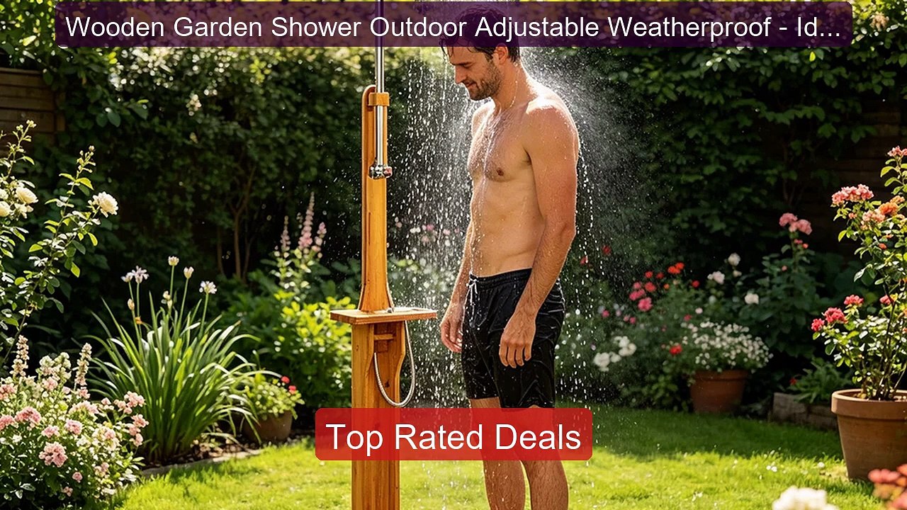 Wooden Garden Shower Outdoor Adjustable Weatherproof - Ideal ... -- Amazing Value 2026 | Must Have!