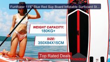 FunWater 11'6" Blue Red Sup Board Inflatable Surfboard Stan... -- Top Pick 2026 | Unbeatable Price!