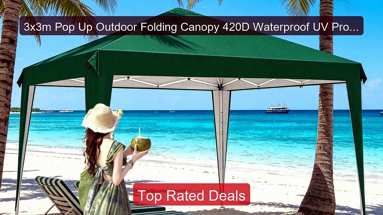 3x3m Pop Up Outdoor Folding Canopy 420D Waterpr...