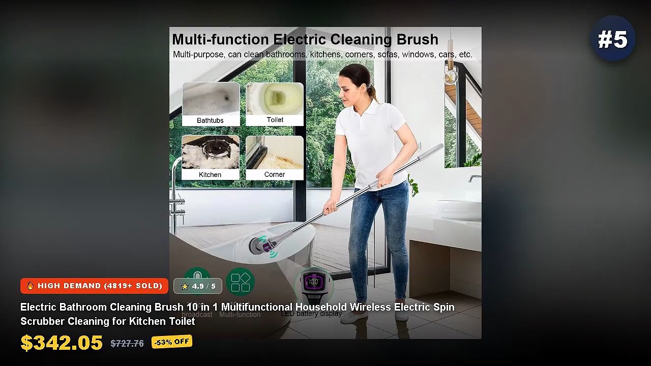 Best Electric Spin Scrubbers For Deep Cleaning Tiles on AliExpress | Review
