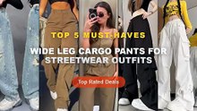 Top 5 Best Wide Leg Cargo Pants For Streetwear Outfits (Must Have!) - 2024 American style large pocket cargo pants women...