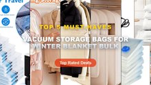 Why Everyone Is Buying Vacuum Storage Bags For Winter Blanket Bulk - 4pcs Reusable Vacuum Bags Transparent Folding Compr...