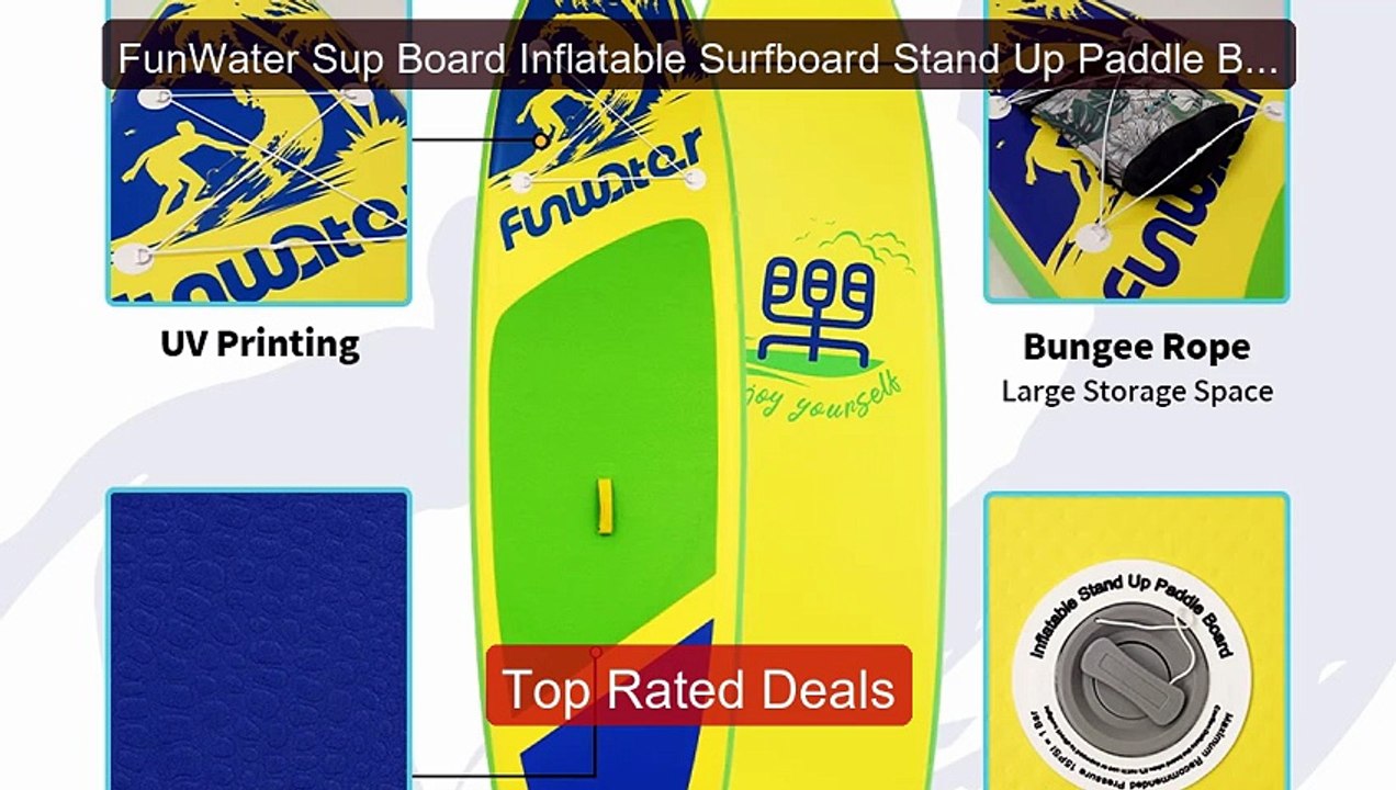FunWater Sup Board Inflatable Surfboard Stand Up Paddle Board ... -- Best Buy 2026 | Great Quality!