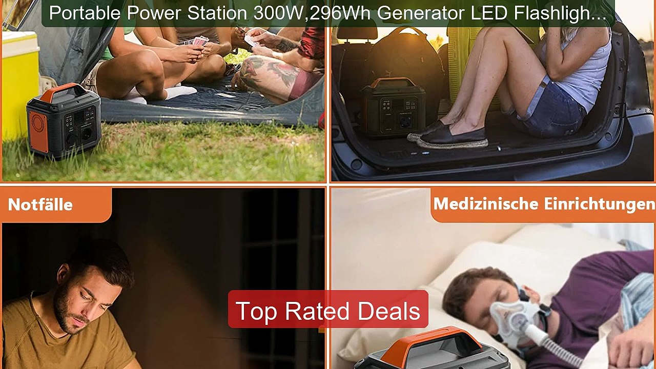 Portable Power Station 300W,296Wh Generator LED Flashlight,Mob... -- Hot Deal 2026 | Limited Offer!