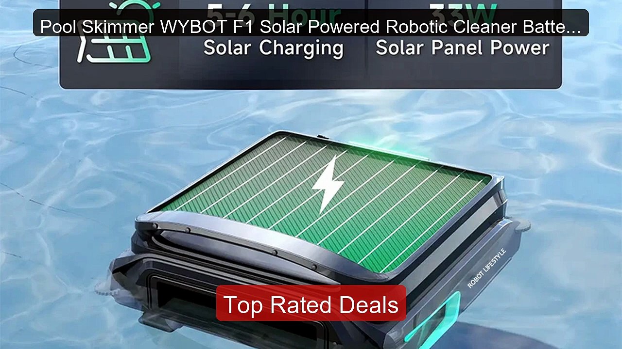 Pool Skimmer WYBOT F1 Solar Powered Robotic Cleaner Battery 5... -- Amazing Value 2026 | Must Have!