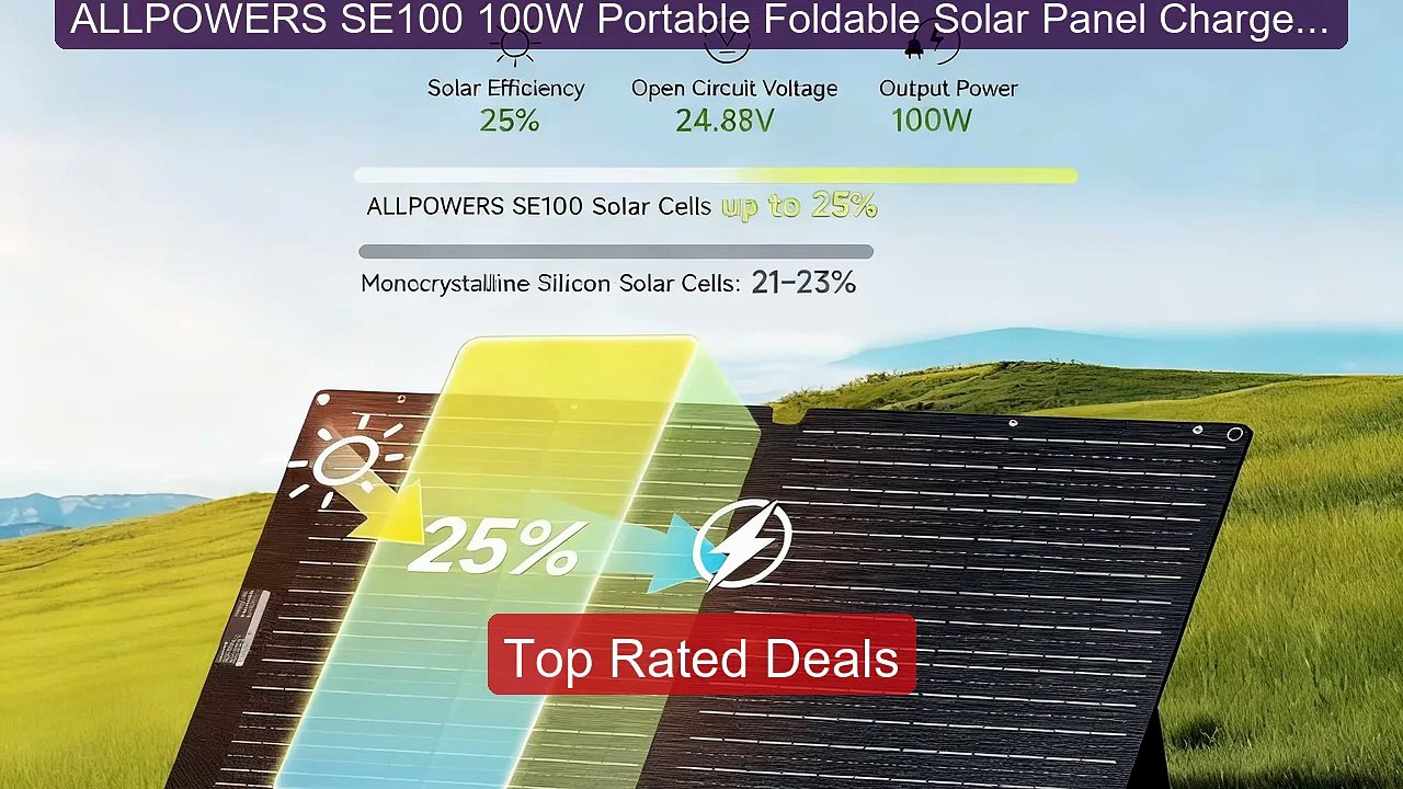 ALLPOWERS SE100 100W Portable Foldable Solar Panel Charger Mo... -- Amazing Value 2026 | Must Have!