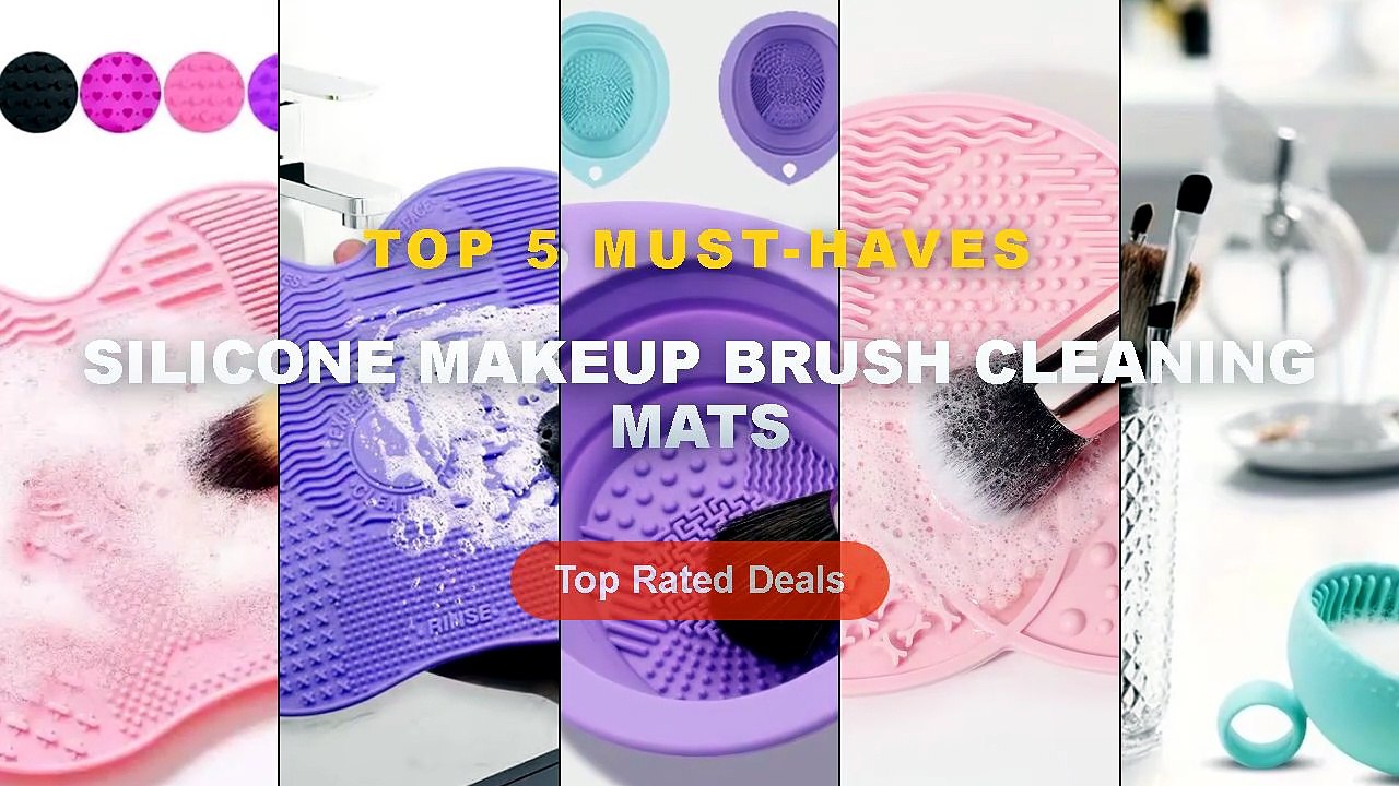Top 5 Best Silicone Makeup Brush Cleaning Mats (Must Have!) - Silicone Makeup Brush Cleaning Mat 1 Piece, Odorless Scrub...