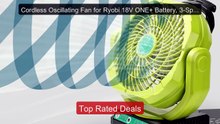 Cordless Oscillating Fan for Ryobi 18V ONE+ Battery, 3-Speed Jobsit... -- Top Rated 2026 | Buy Now!