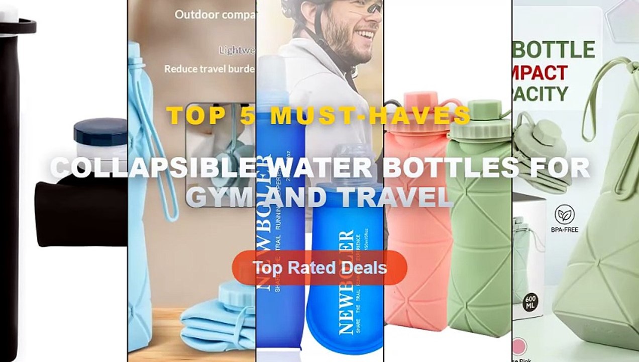 Top 5 Best Collapsible Water Bottles For Gym And Travel (Must Have!) - 600ML Collapsible Silicone Water Bottle BPA Free ...