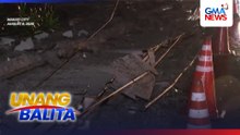 Pader sa bahagi ng EDSA-Ayala Northbound, gumuho; DPWH, pananagutin ang nagpagawa nito | Unang Balita