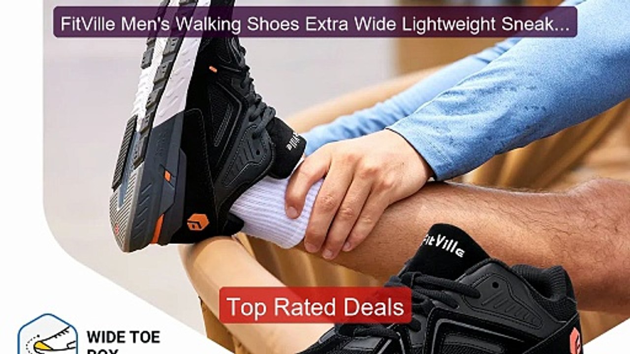 FitVille Men's Walking Shoes Extra Wide Lightweight Sneakers for F... -- Best Deal 2026 | Shop Now!